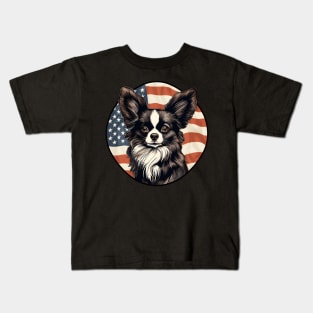 Patriotic Papillon Kids T-Shirt